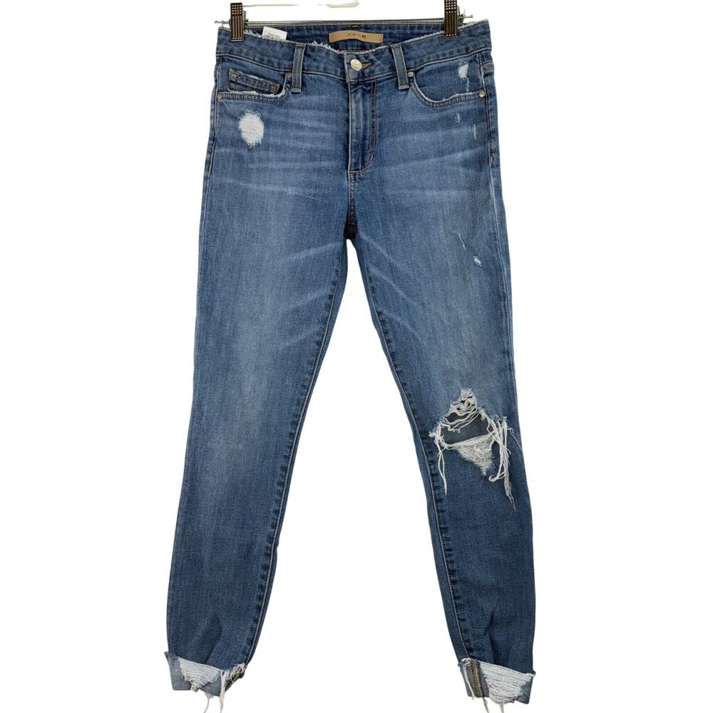 Joe's Jeans Women's Mid Rise Icon Distressed Skinny Jeans Size 26